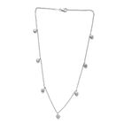 LUSTRO STELLA Hergestellt mit Feinster ZIRKONIA Halskette ca. 45 cm lange 925 Silber platiniert ca. 4,52 ct