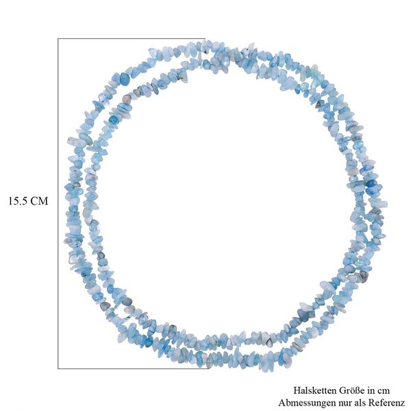 Aquamarin Perlen-Halskette, 86 cm - 175 ct. image number 5