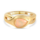 Natürlicher Äthiopischer Opal Ring 925 Silber vergoldet  ca. 0,79 ct image number 0