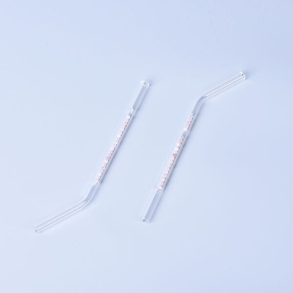 Glas Edelstein Trinkhalme, Rosenquarz image number 0