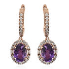 ILIANA AAA Lila Saphir und Diamant SI G-H Ohrringe 750 Roségold ca. 2.35 ct