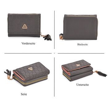Geldb&ouml;rse mit RFID-Schutz, 11x8x4cm, Grau