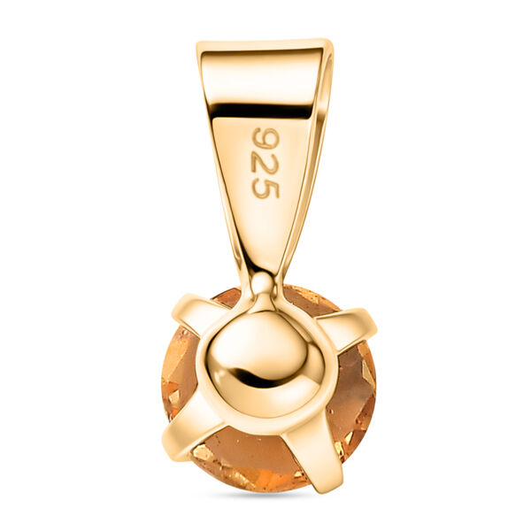 Citrin Anh&auml;nger 925 Silber Gelbes Gold ca. 0.50 ct image number 4