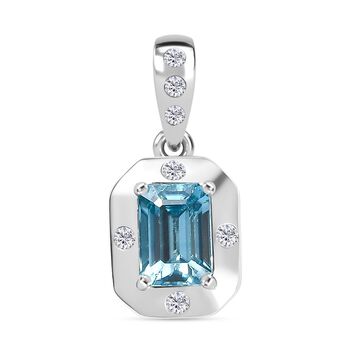 D'Joy AAA blauer und wei&szlig;er Zirkon Anh&auml;nger - 1,35 ct.