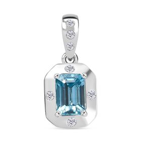 D'Joy AAA blauer und weißer Zirkon Anhänger - 1,35 ct. D'Joy AAA blauer und weißer Zirkon Anhänger - 1,35 ct.