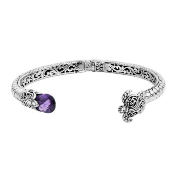 Royal Bali Kollektion- Afrikanischer Amethyst-Armreif, 19cm - 7 ct.