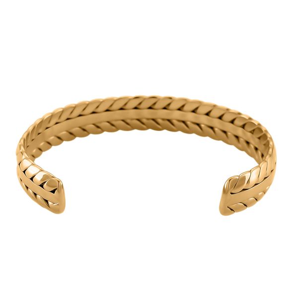 316L Edelstahl IP-Gelbbeschichtung Armreif ca. 18.50 cm ca. 22,80g image number 4