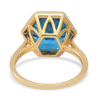 LUSTRO STELLA Blauer Zirkonia Ring 925 Silber vergoldet  ca. 10,71 ct image number 3
