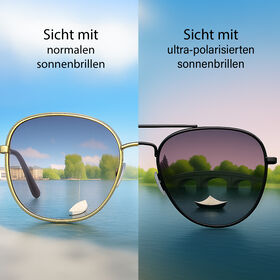 Sole und Luce - Swiss Eyewear - Ultra-Polarisierte UV400 Sonnenbrille, Matt-Schwarz