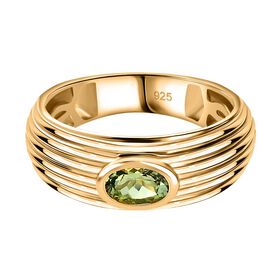 AA Calabar-Turmalin Ring, 925 Silber Gelbgold Vermeil (Größe 21.00) ca. 0.45 ct