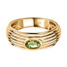 AA Calabar-Turmalin Ring, 925 Silber Gelbgold Vermeil (Größe 21.00) ca. 0.45 ct