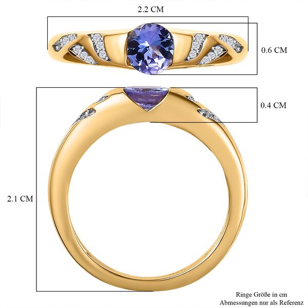 Tansanit und Zirkonia Ring - 0.52ct. image number 7