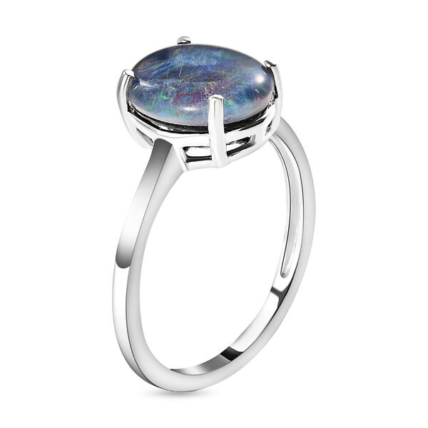 Boulder Opal Triplett-Ring, 925 Silber  ca. 1,77 ct image number 7