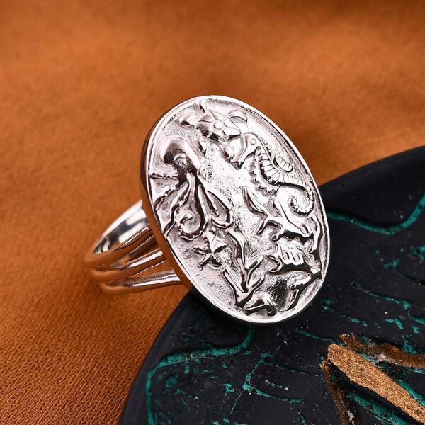 Royal Bali - Liebe der Meeresbewohner Ring, 925 Silber (Größe 16.00) ca. 8,95g image number 1
