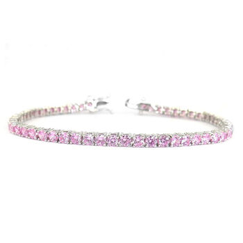 Rosa Zirkonia 19cm Armband
