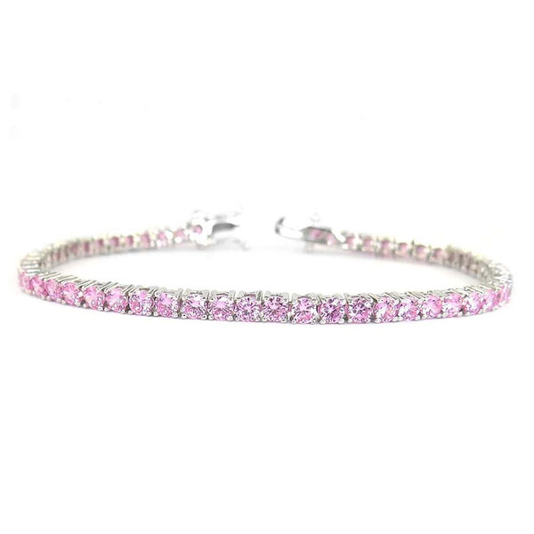 Rosa Zirkonia 19cm Armband
