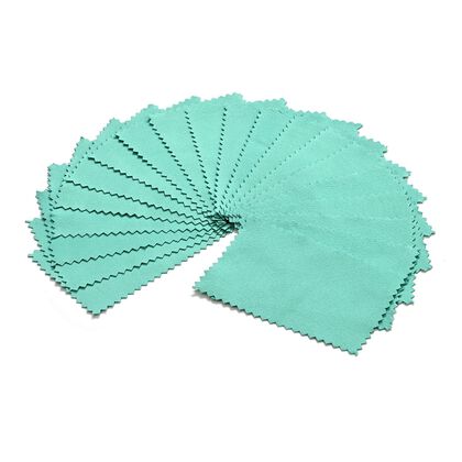 20 St&uuml;ck Anti-Anlauf-Silberpoliert&uuml;cher, beidseitig verwendbar, Gr&ouml;&szlig;e: 6,8x10,8 cm, mintgr&uuml;n