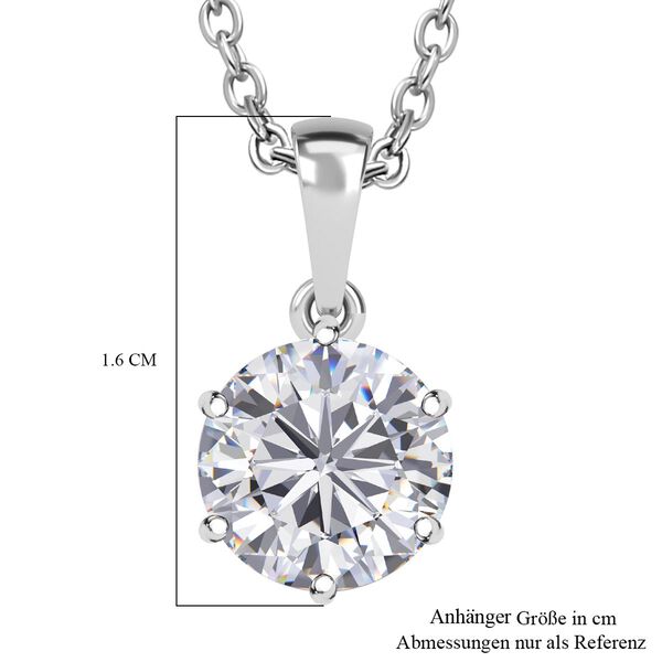 Zirkonia Anhänger mit 50cm Kette - 1,50 ct. image number 8