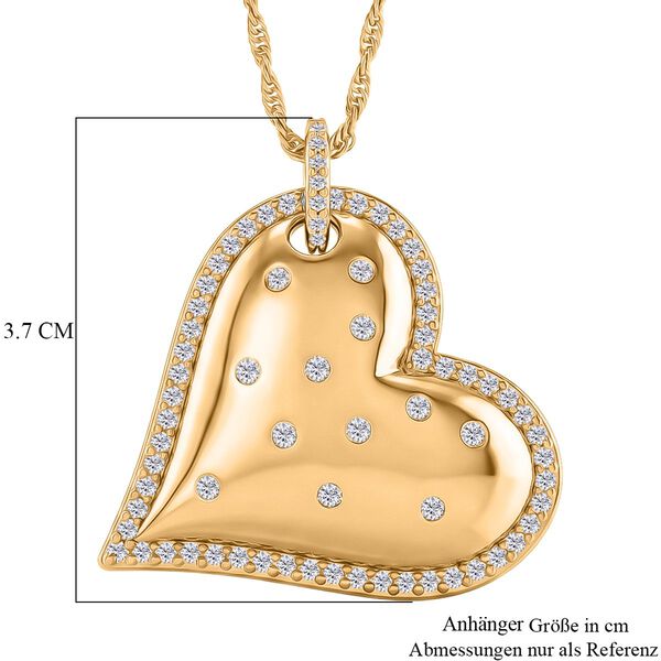 Wei&szlig;er Zirkonia Halskette ca. 52 cm Nickelfreies Messing 0.20 ct image number 6