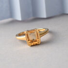 Citrin Solitär Ring 925 Silber vergoldet  ca. 1,49 ct image number 1