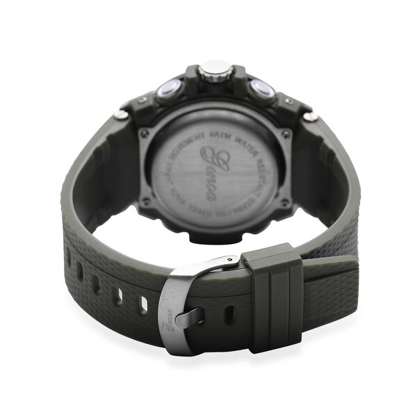 GENOA - Japanisches Uhrwerk, Digitalanzeige, Edelstahlboden, wasserdicht bis 5 ATM, Gr&uuml;n image number 5