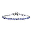 D’joy Tansanit, Weißer Diamant Armband ca. 19 cm 925 Silber rhodiniert ca. 8,00 ct.