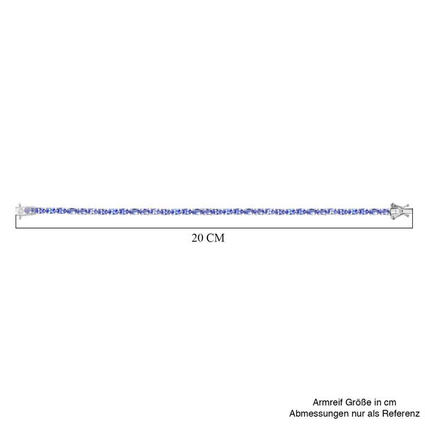D joy Tansanit, Wei&szlig;er Diamant Armband ca. 19 cm 925 Silber rhodiniert ca. 8,00 ct. image number 4