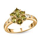 Natürlicher AA Calabar-Turmalin Ring, 925 Silber Gelbgold Vermeil, (Größe 17.00) ca. 1.02 ct image number 3
