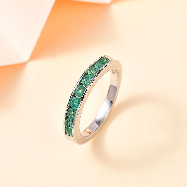 Kagem sambischer Smaragd-Ring, 925 Silber rhodiniert - 0,73 ct. image number 2