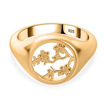 925 Silber 750 Gelbgold VermeilRing (Gr&ouml;&szlig;e 17.00) ca. 3,10g