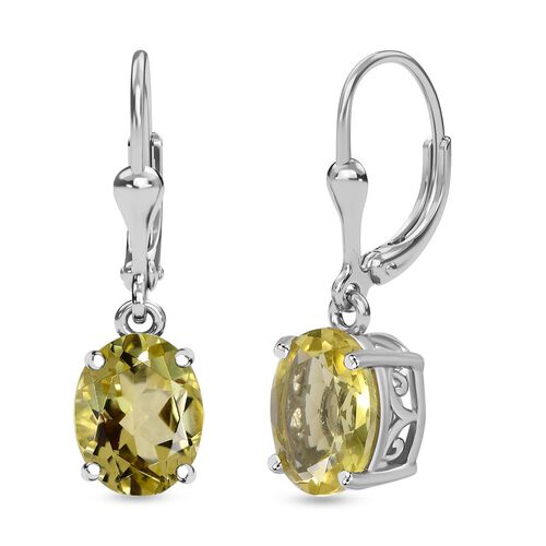 AAA Ouro Verde-Quarz Ohrringe 925 Silber rhodiniert ca. 5,31 ct. image number 0