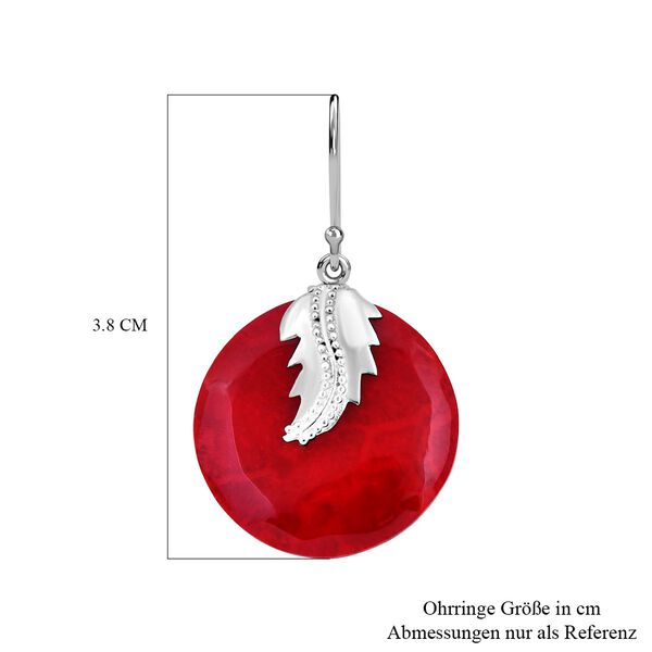 Royal Bali Kollektion - Rote Koralle Ohrringe und Anh&auml;nger image number 5
