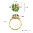 AAA Smaragd-Ring, 925 Silber vergoldet  ca. 1,05 ct image number 6
