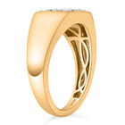 Weißer Diamant Ring, 925 Silber Gelbgold Vermeil, (Größe 19.00) ca. 0.50 ct image number 3