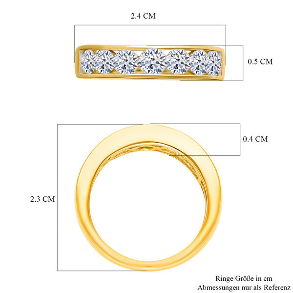 LUXURIANT IGI zertifizierter SI-GH Labor Diamant Ring in 585 Gelbgold - 1,50 ct. image number 6