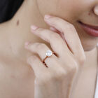 Moissanit Ring, 925 Silber 750 Roségold Vermeil - 1,73 ct. image number 2