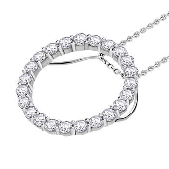 LUXURIANT DIAMOND -  Lab Grown Diamant SI-GH SGL zertifiziert Anh&auml;nger 925 Silber rhodiniert ca. 1.00 ct