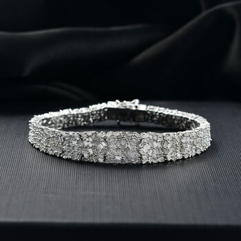 D'Joy wei&szlig;es Diamant 19cm Armband - 4,96 ct.