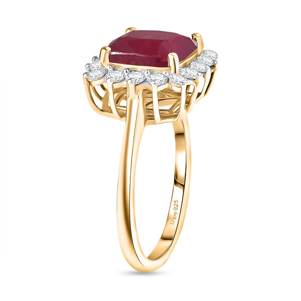D'Joy AA afrikanischer Rubin und Moissanit Ring - 5,64 ct. image number 4
