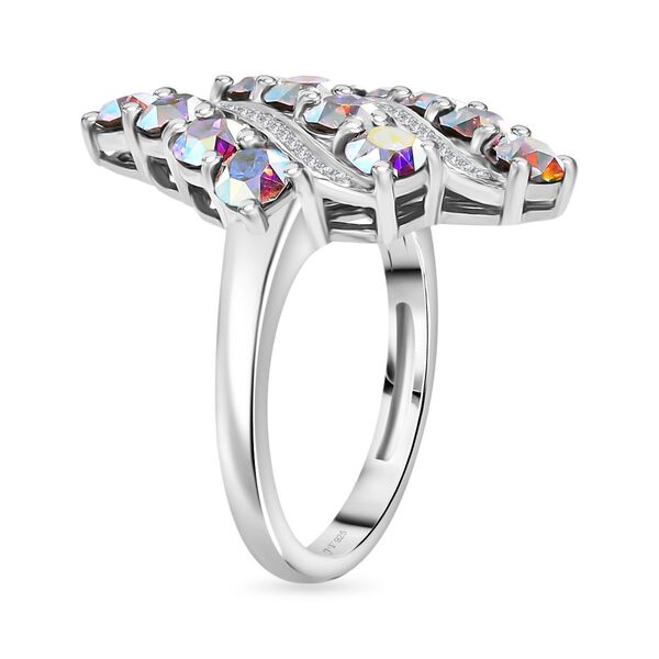 J Francis gefertigt mit SWAROVSKI- AB und wei&szlig;er Swarovski Kristall Ring image number 5