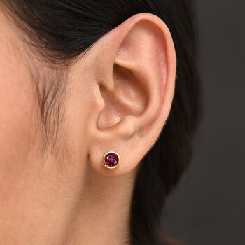 Nat&uuml;rliche Rhodolith Granat Ohrringe - 1,23 ct.