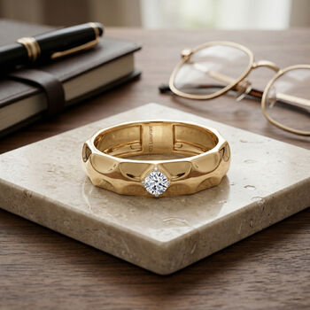 LUXURIANT DIAMOND - Lab Grown Diamant SI-GH Ring 925 Silber 750 Gelbgold vermeil (Gr&ouml;&szlig;e 17.00) ca. 0.15 ct