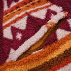 Wolkenweicher Sherpa-Hoodie mit Tipi-Muster, Rot-Orange-Beige, Einheitsgröße  image number 4
