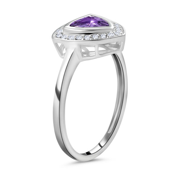 LUSTRO STELLA - Amethyst Zirkonia und weißer Zirkonia-Ring, 925 Silber  ca. 1,49 ct image number 5