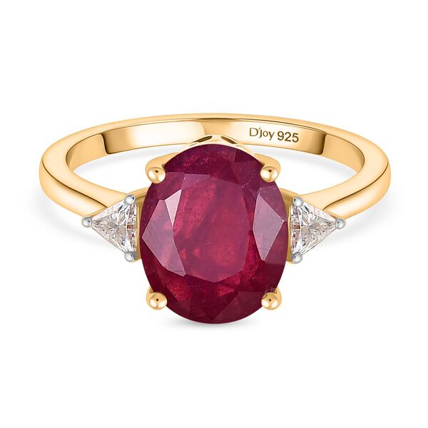 D'Joy afrikanischer Rubin und Moissanit Ring - 4,33 ct. image number 0