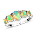 Natürlicher, äthiopischer Opal-Ring, 925 Silber platiniert  ca. 1,19 ct image number 3