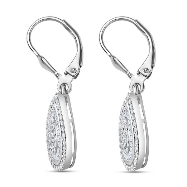 Lustro Stella Wei&szlig;er Zirkonia Ohrringe 925 Silber rhodiniert image number 9