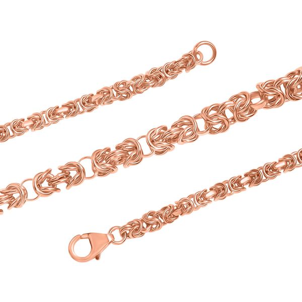 Handgefertigte Verlaufs K&ouml;nigskette ca. 50 cm, 925 Silber 750 Ros&eacute;gold Vermeil ca. 25,86g image number 6