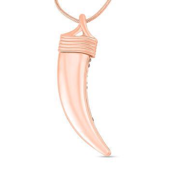 Wei&szlig;er Kristall-Dolch-Halskette Ros&eacute;goldton, 70cm