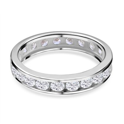 Lustro Stella - Weißer Zirkonia Ring, 925 Silber platiniert (Größe 16.00) ca. 3,96 ct